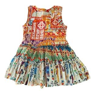 Generation Flo Gorgeous Colourful Cotton Boho Botton Down Hippie Tank Top Medium